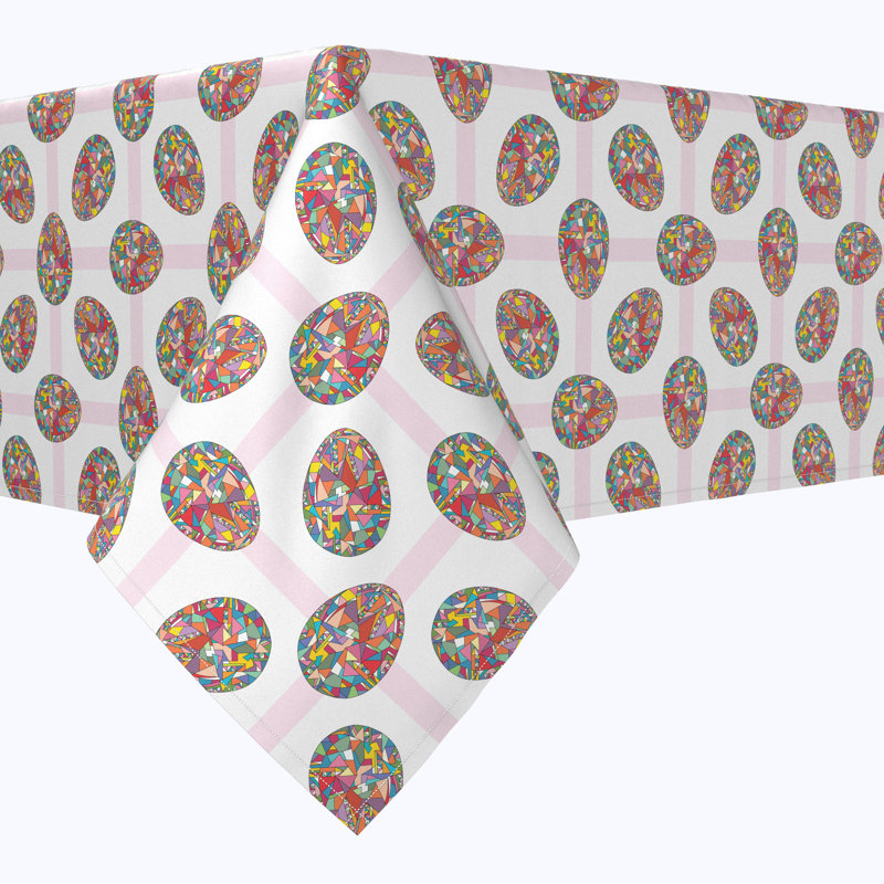 Westport Geometric Square Easter Tablecloth, 84" x 84"