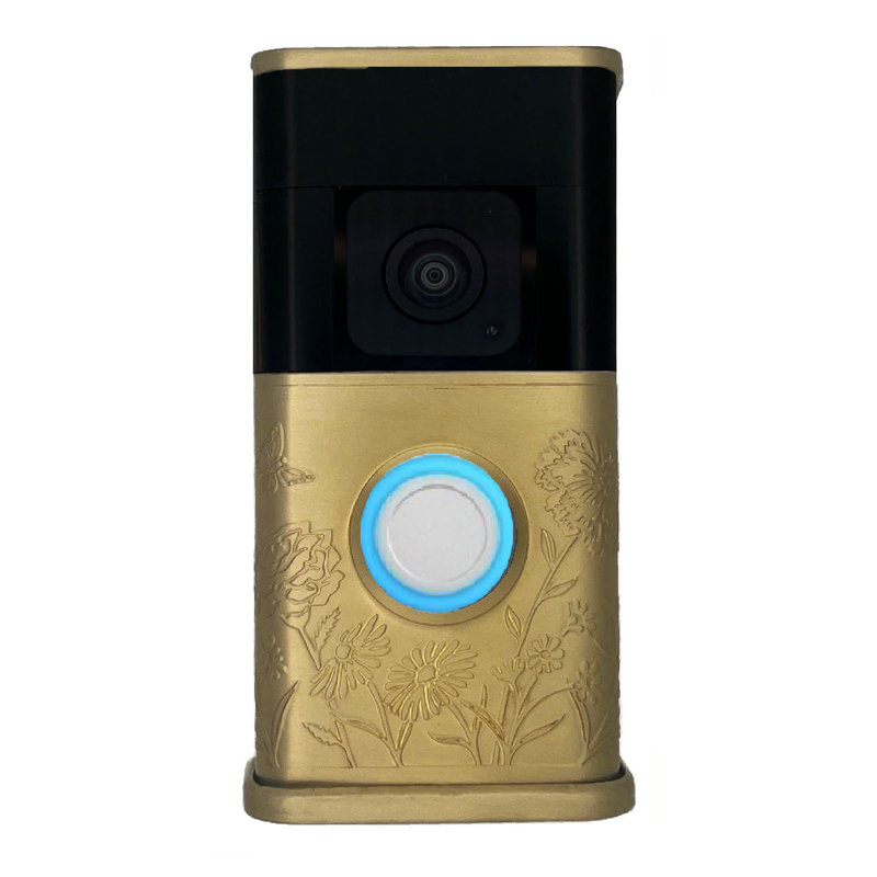 Housse pour sonnette de jardin vidéo (Ring 3, 3 Plus, 4, Batterie Plus, compatible Batterie Pro), Laiton