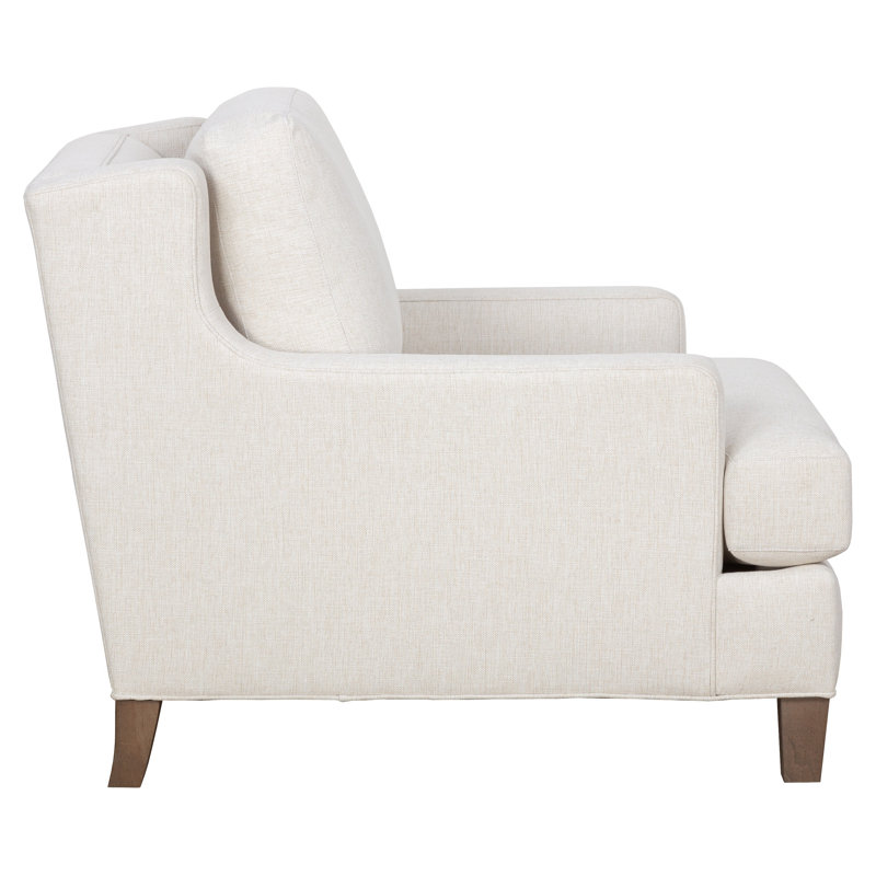 Auburn Lounge Chair, Walnut, 3160 Platinum Polyester