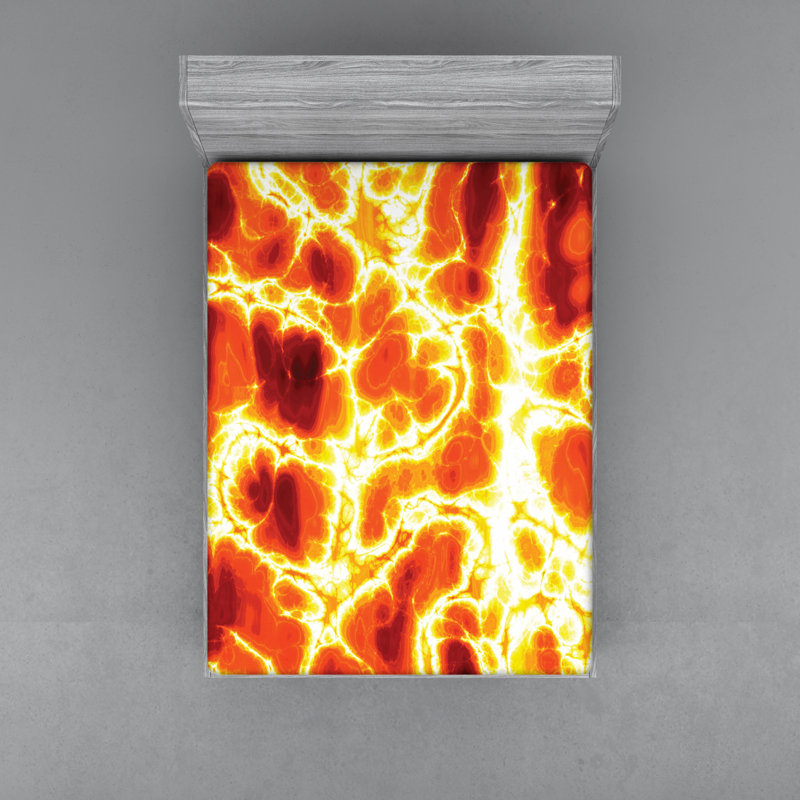 Hot Lava Microfibre Jersey Knit Fitted Sheet, European Kingsize (160 x 200cm)