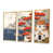 Toile avec cadre flottant or