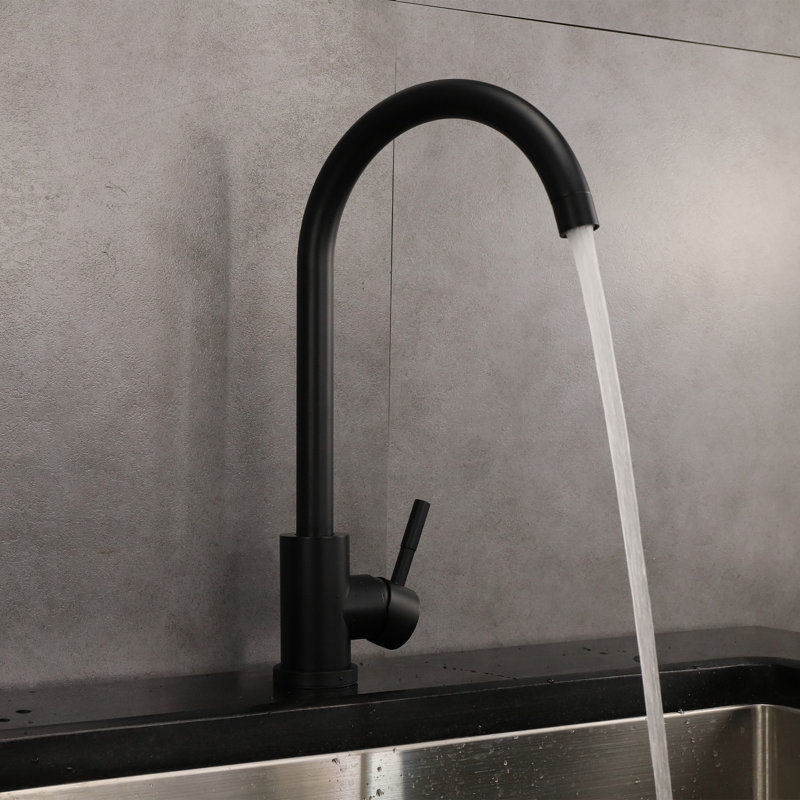 AA Warehousing Kitchen Faucet, Black