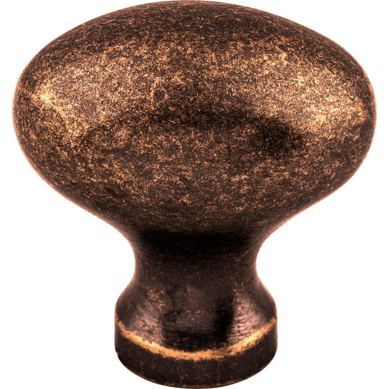 Egg 1 1/4" Length Oval Knob, Antique Copper