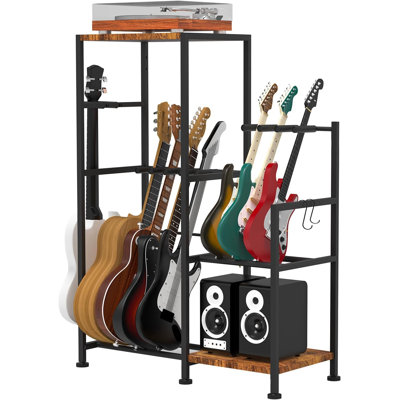 Support de guitare pour 5 guitare et 3 ukulélés, guitare électrique, basse, support de guitare multiple pour guitare