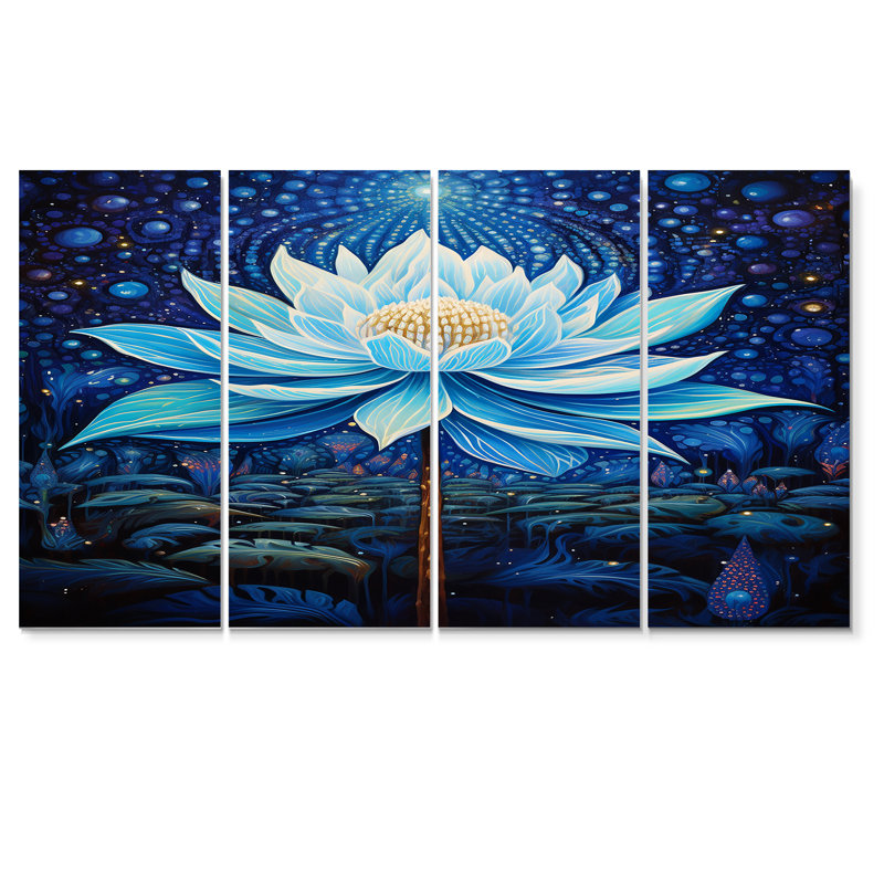 «Midnight Glory Peony Flower», art mural pivoines pour le salon, 4 pièces, H 32 po x l 64 po