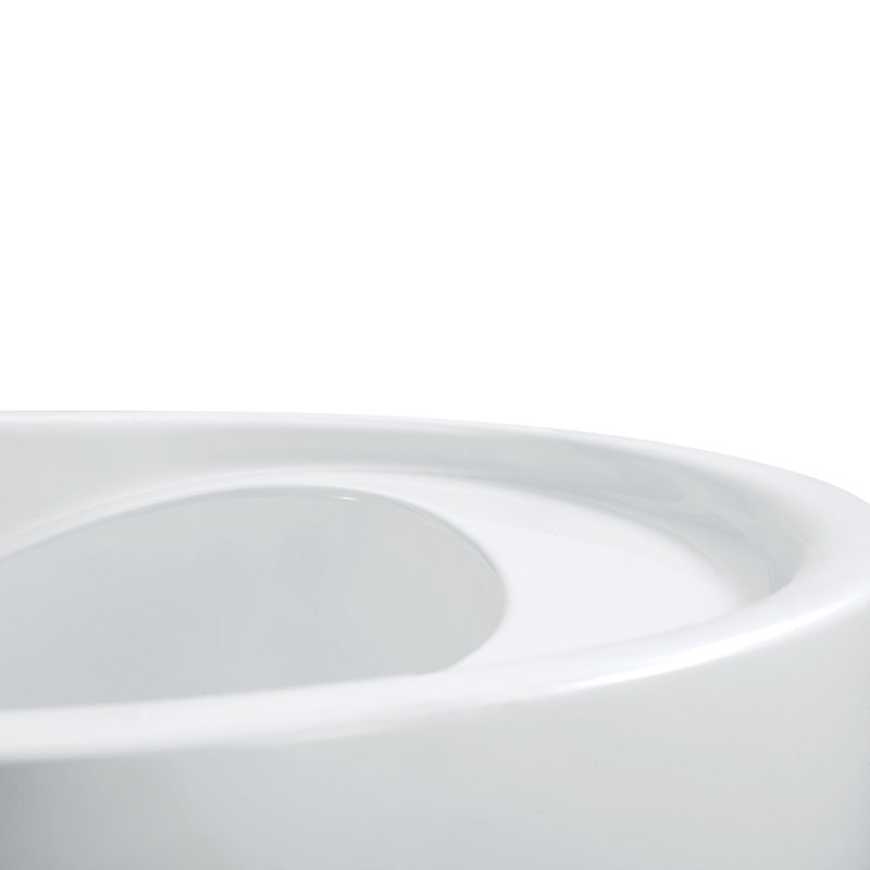 Kingston Brass Aqua Eden 59-Inch Acrylic Oval Double Ended Freestanding Tub with Drain and Integrated Seat