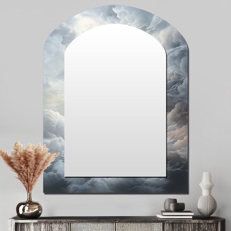 Clouds Whispering Clouds II - miroir asymétrique Clouds, 43 po x 33 po
