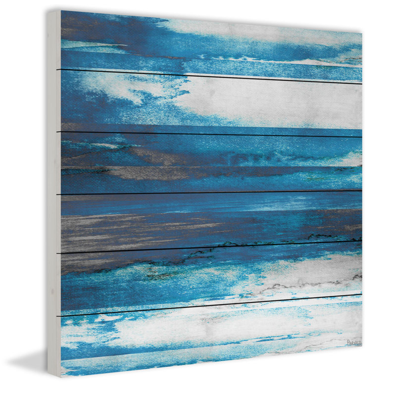 Veradero Coastal Blue and White Wood Wall Art