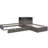 Modern L-Shaped Platform Bed with Trundle, Storage Cabinets, Desk, and LED Reading Light, No Box Spring Needed-97814230