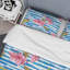 Bleu et rouge à rayures grunge - Ensemble de housse de couette à motif abstrait - Microfibre de polyester-2136317071