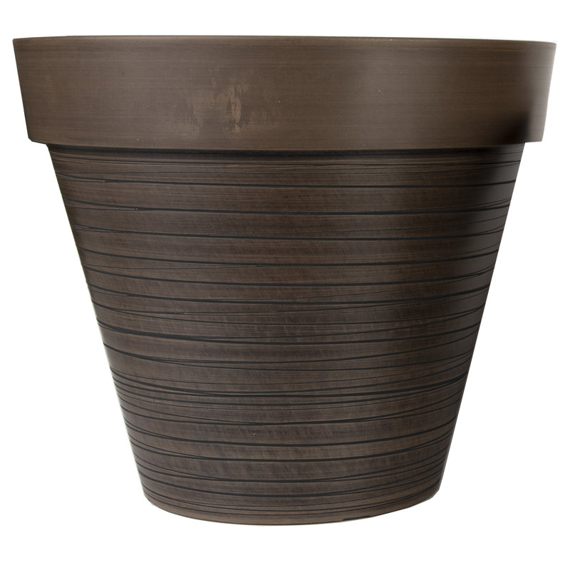 Pot Planter, 12.5" H x 13.78" W x 13.78" D, Brown