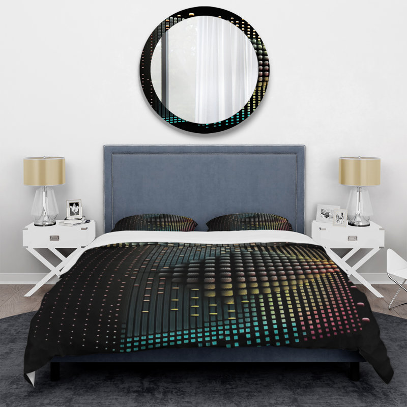 Ensemble de housse de couette en microfibre / polyester Multidimensional Luminogram III