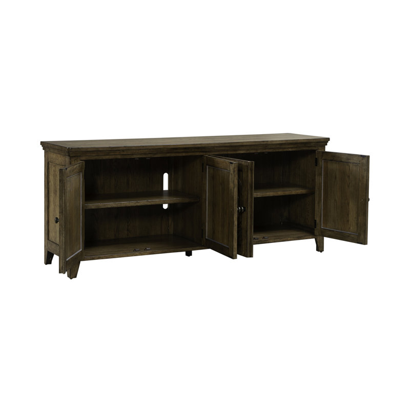  Console télé Gertraute de 78 po avec portes et tablettes réglables