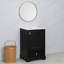 Meuble-lavabo de 20 po avec lavabo en céramique et tablette ajustable en forme de U-630587570