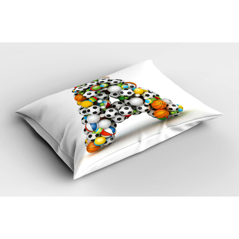 Black/Green/Yellow Polyester Microfiber Piece Sham, Twin