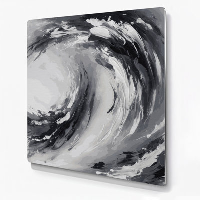 «Lyrical Abstraction 43», art mural en métal gris