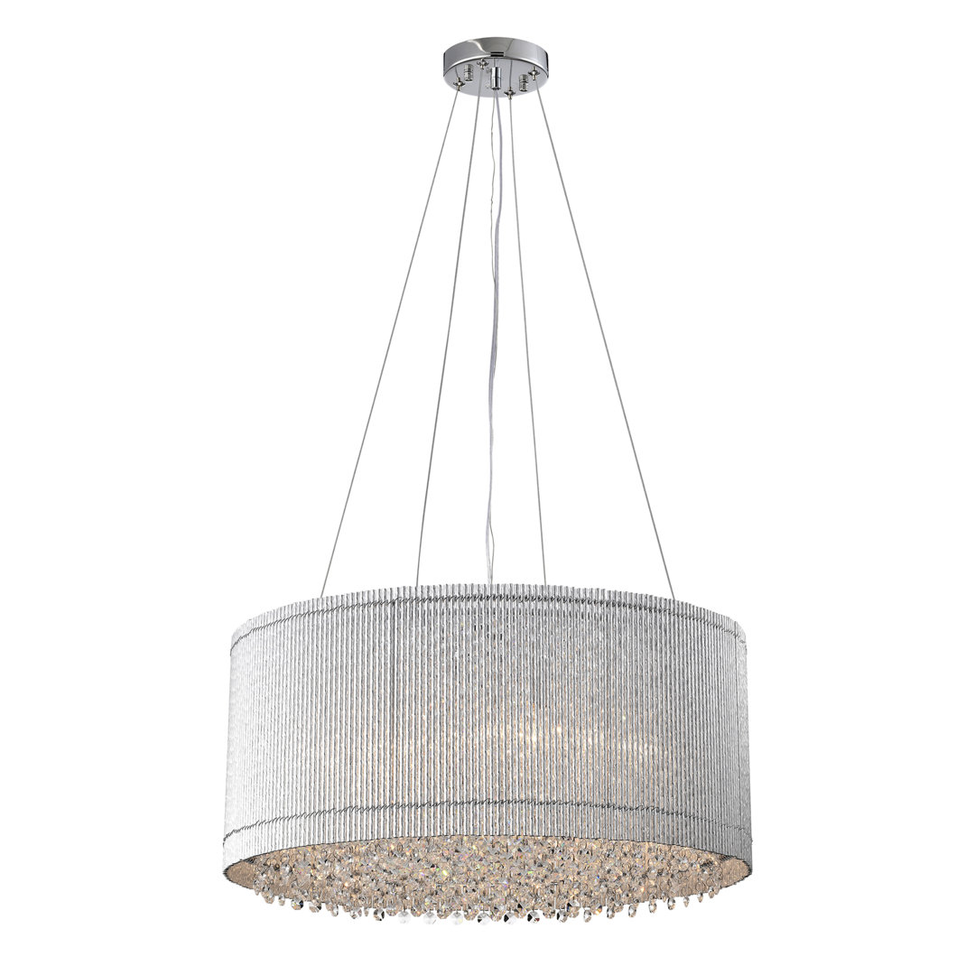 Tubes Drum Shade Chandelier Everly Quinn Number of 