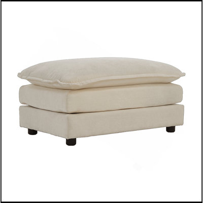 Repose-pieds polyvalent en tissu chenille pour combiner plusieurs canapés et relaxer