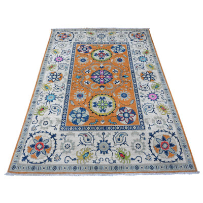 Tapis de style oriental Kazak 4 pi 10 po x 6 pi 8 po