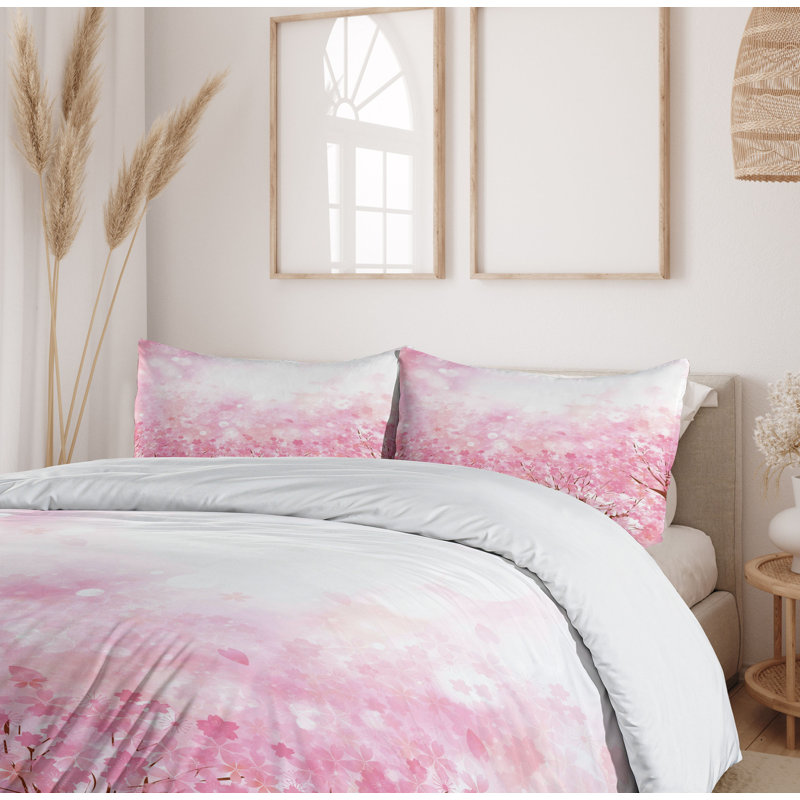 Modern & Contemporary Floral Duvet Cover, King Duvet Cover + 2 Pillow Shams
