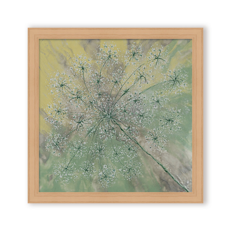 Nature Inspired "Pastel Breeze" Canvas Wall Art By , 20" H x 20" W, Framed Matted Print, Black
