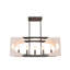 Lustre rectangulaire simple à cinq lampes Doorvale-1437248193