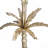 D16x31" Leaf Lamp With Marble Base, Gold