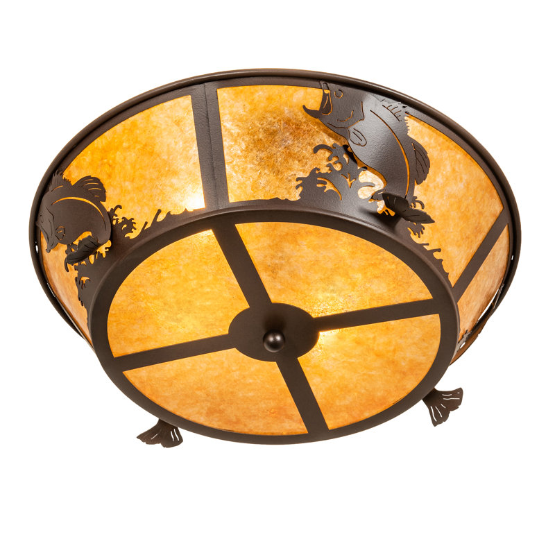 Rustic Lodge 4 - Light Semi Flush Mount