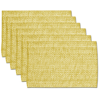 6-Pack, 100% Cotton, Two Tone Woven 13X19 Placemat Sets