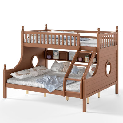 Twin XL/Queen Round Porthole Window Design Bunk Bed