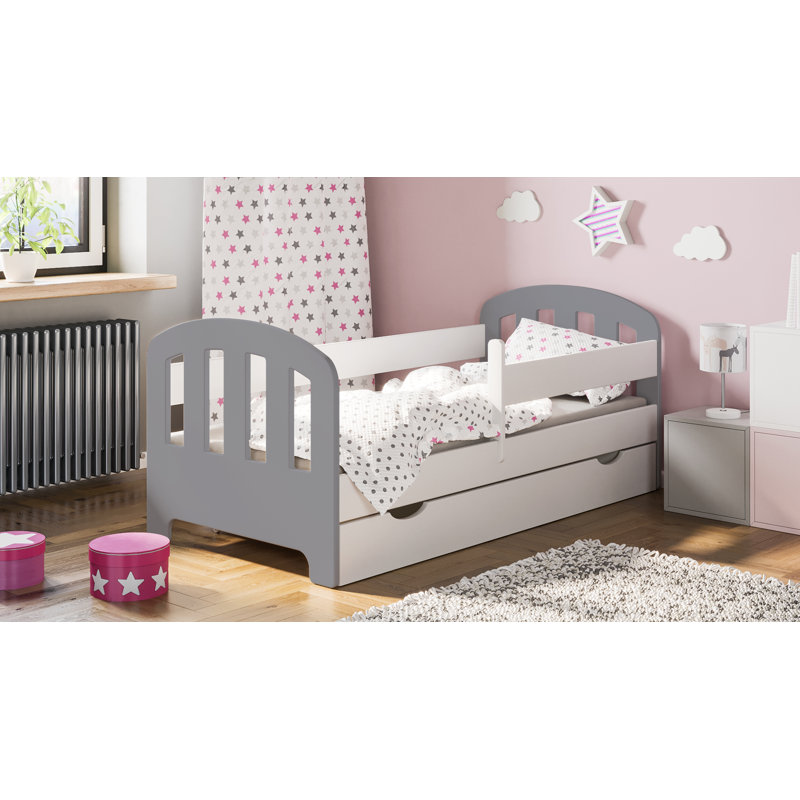 Damon Cabin Bed with Storage Included, 80 x 160cm, White Grey, Yes