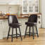 Tabouret de bar pivotant vintage avec pieds en bois massif-1324454769