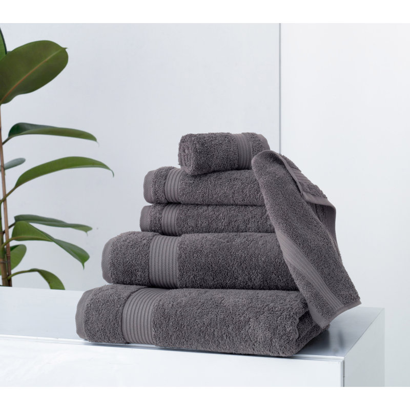 Hammel Amadeus Turkish Cotton Towels - Quick-Dry, Absorbent, and Luxuriously Soft, Set of 6, Gray