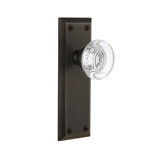 Grandeur Fifth Avenue Plate Privacy with Bordeaux Crystal Door Knob