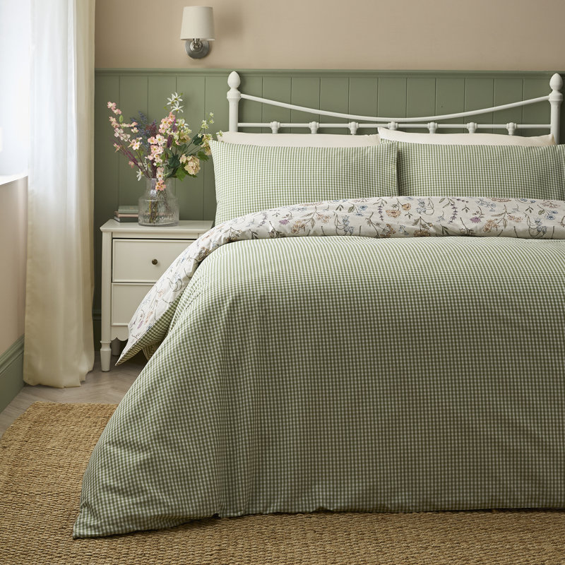 Meadow Floral Cotton Blend Floral Duvet Cover Set, Single Bed (140 x200 cm)