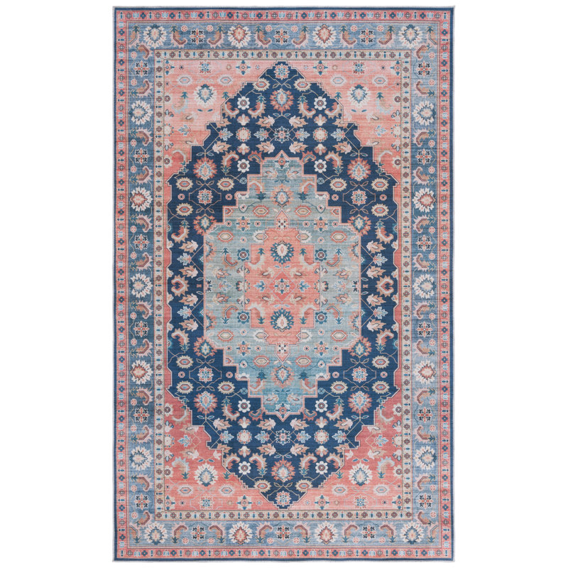 Maritess Machine Washable Southwestern Rug, Rectangle 4' x 6'