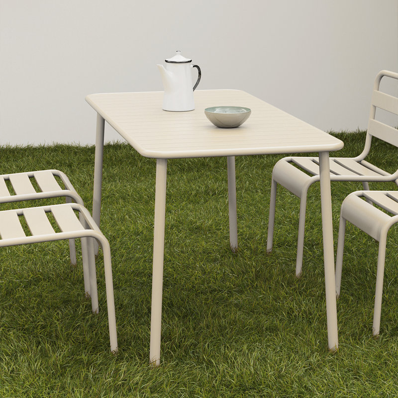 Table de salle à manger d'extérieur, Blanc