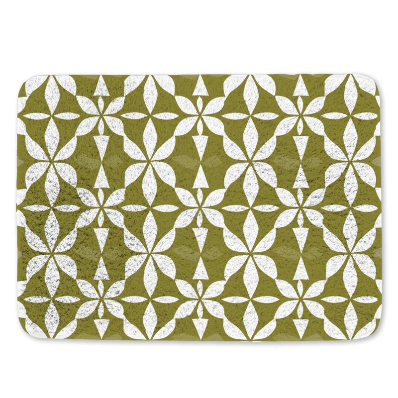 Eilbertus Microfiber / Microsuede Non-Slip Bath Mat, 21"W x 34"L