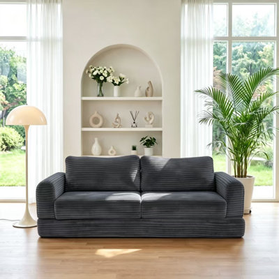 55.12×32.28×20.80 Convertible Futon Sofa Bed Folding Boneless Couches with Sle Corduroy 1-Piece Futon Sofa Bed Pink Boneless Soft Design