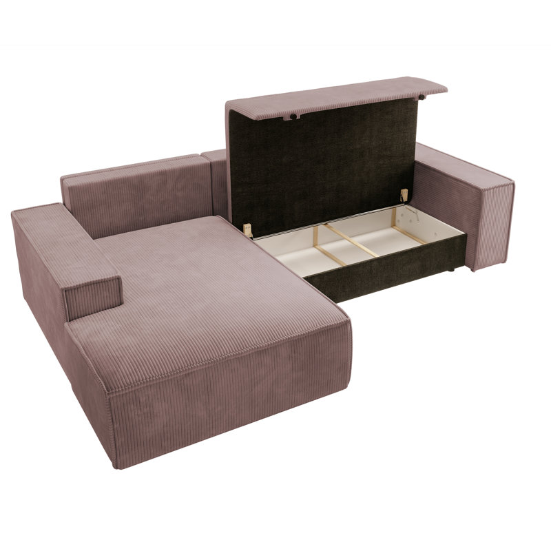 Chadman Sofa & Chaise, Left Hand Facing, Pink