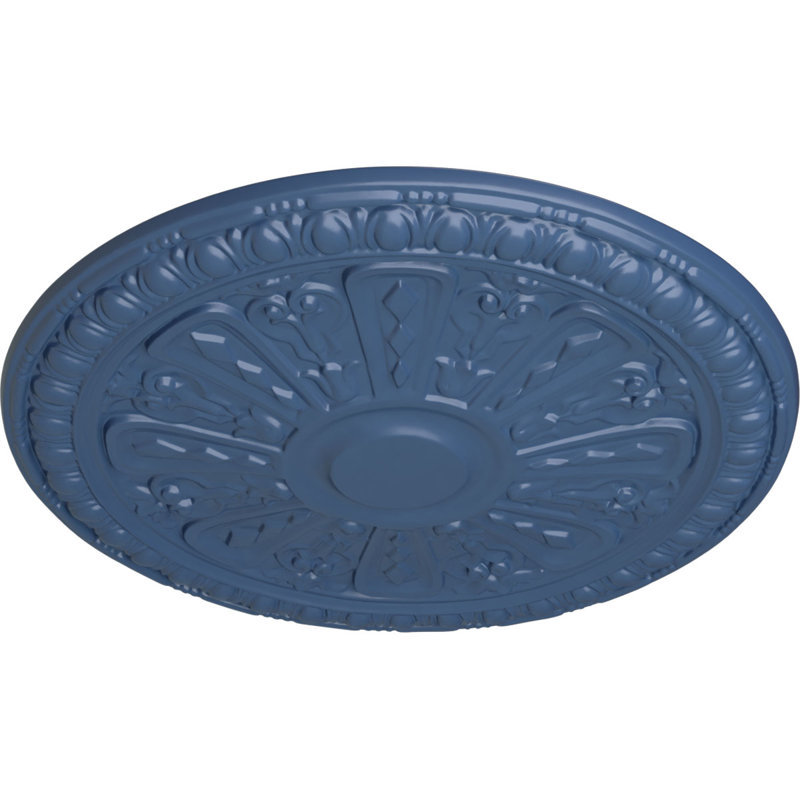 Endurathane Orrington Ceiling Medallion, 19 5/8"OD x 4 3/4"ID x 1 3/4"P (Fits Canopies up to 4 3/4"), Hand-Painted Frost Finish
