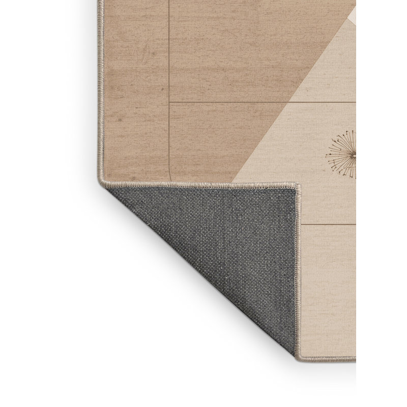 Tapis brun doux et moelleux en pissenlit minimaliste transparent, 2 pi x 3 pi