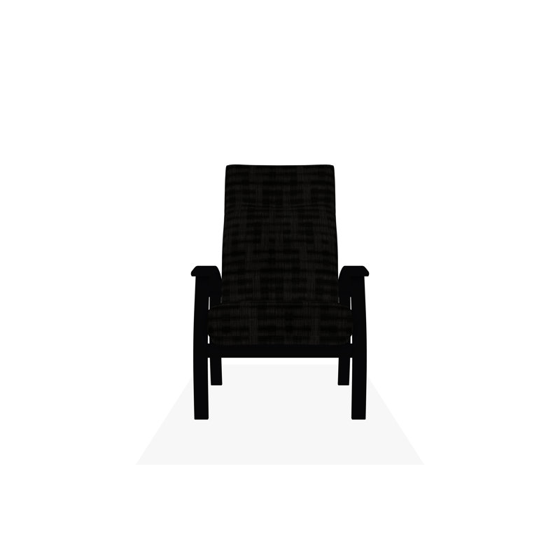 Belle Isle Outdoor Lounge Chair, Black, Illusion Plaid Onyx