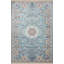 Tapis décoratif rétro à motif floral bleu et gris-848343816