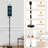  68.5" Standing Floor Lamp Native American Southwest Aztec Navajo seamless Tribal Dimmable Metal Pole Lamp with Linen Lampshade LED Bulb Included