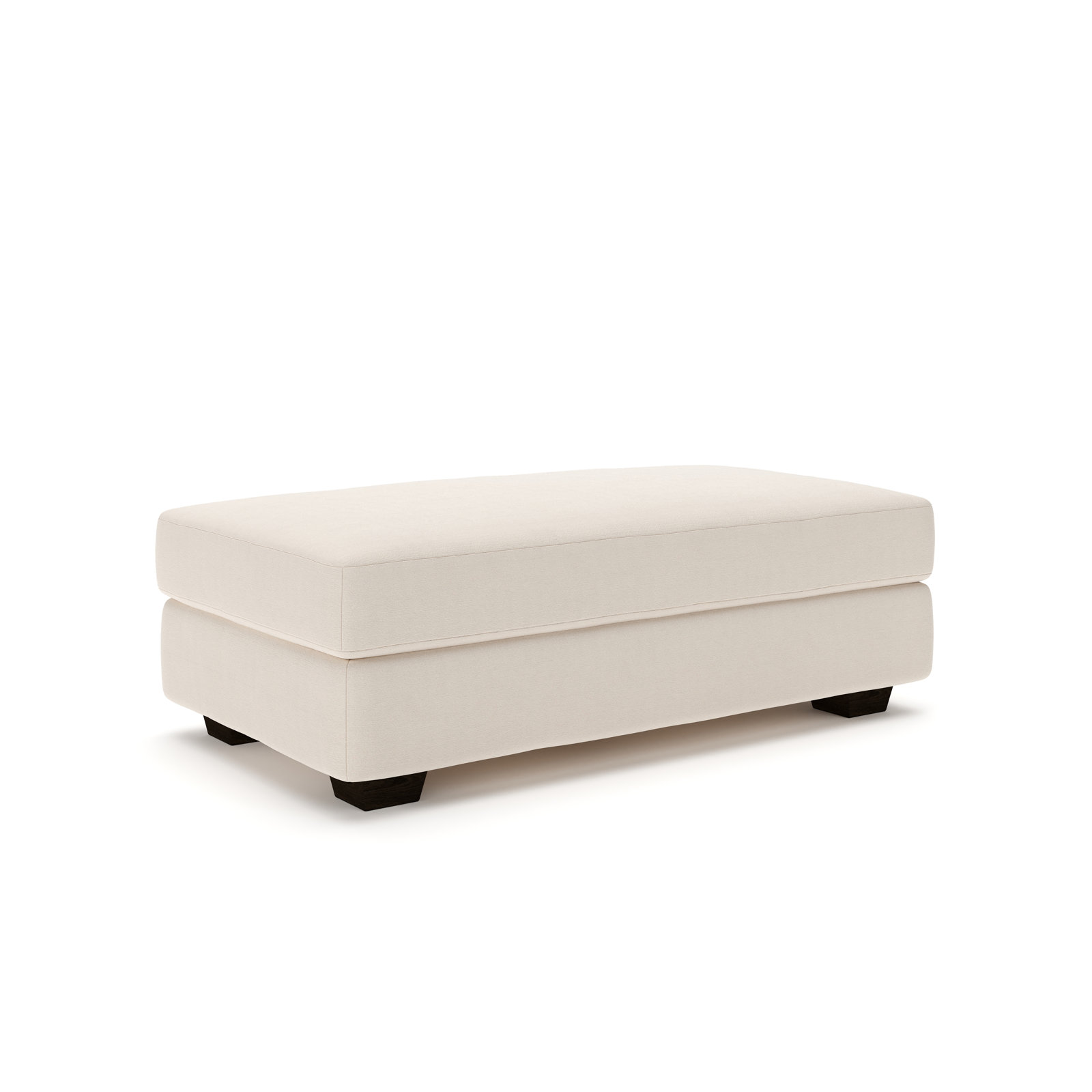 Emilio 49" Cotton Upholstered Ottoman, Canvas Sunbrella® Canvas