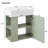 21.6 Inch Modern Floating Bathroom Vanity With Ceramic Basin-Perfect For Small Bathrooms, Left Side Storage-507497777