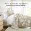 Ensemble de courtepointe légère - couvre-lit matelassé toutes saisons - bouquet vieilli-105628186-105628191
