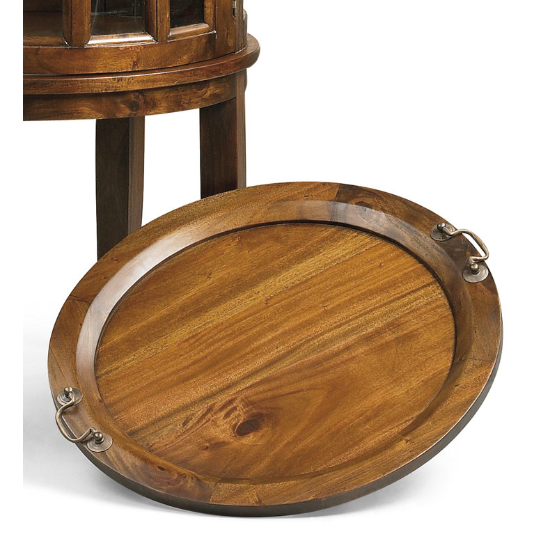 Flamingo Solid Wood Tray Top End Table