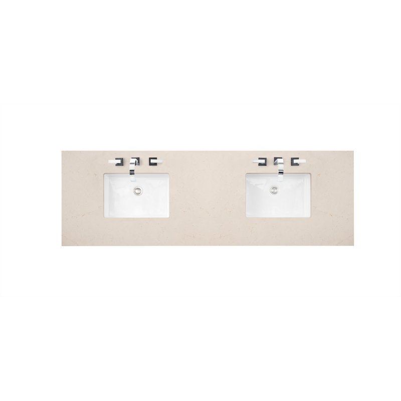 Brittany 72" W Double Vanity, Burnished Mahogany, Ethereal Noctis, 8" Widespread